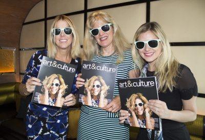 Elise Gordon, Debbie Zuloaga & Lisa Kells Show off the latest issue of Art & Culture Magazine