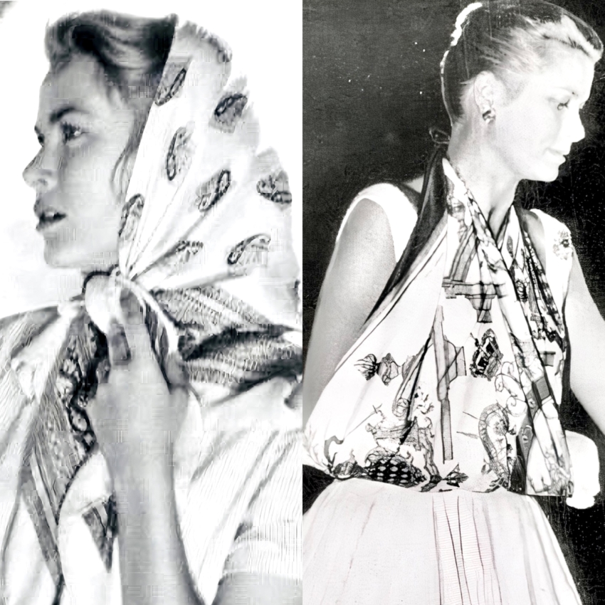 silk scarf Grace Kelly Princess Monaco